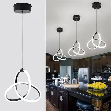 MAYNA Modern Spiral Led Chandelier, 6000K Daylight Pendant Light in Indoor Lighting & Fans in City of Toronto - Image 2