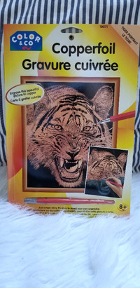 Tiger Craft New Copper Foil Picture Art 8" x 10"