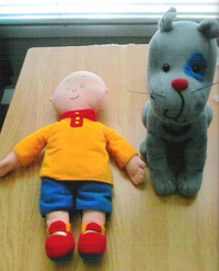 Plush and Figurines (Caillou and Gilbert and Smurfs)