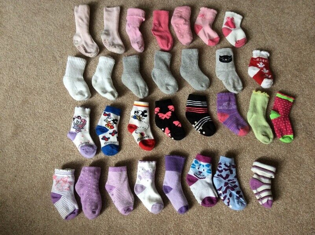 30 Pair of girls toddler socks in Clothing - 12-18 Months in Moncton