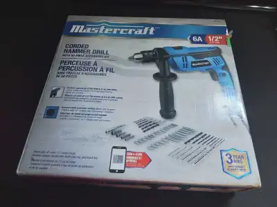 Mastercraft 6A Corded 1/2" Hammer Drill Kit, View more