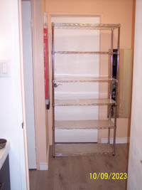 6 Shelf Chrome Storage Unit 36x14x72 with liners for only $195