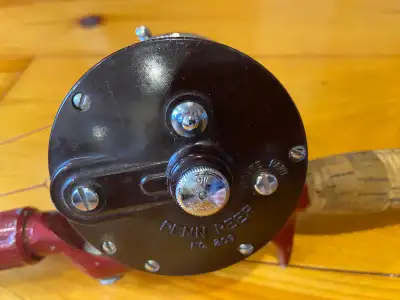 Vintage Penn-Peerless Fishing Reel with Rod, View more