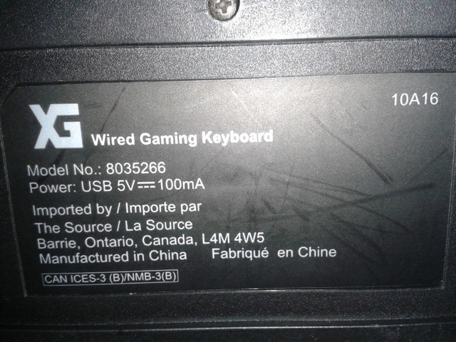 XG Wired Gaming Keyboard + Mouse in Mice, Keyboards & Webcams in Ottawa - Image 3