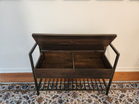 Entryway bench with storage $125 OBO