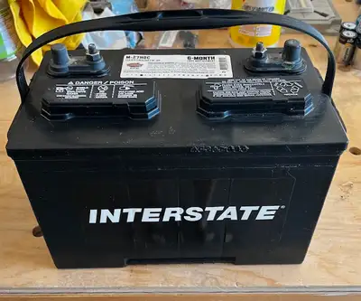 M-27HDC Group 27M deep cycle Interstate battery and RV battery Box for sale. Used 1 season and upgra...
