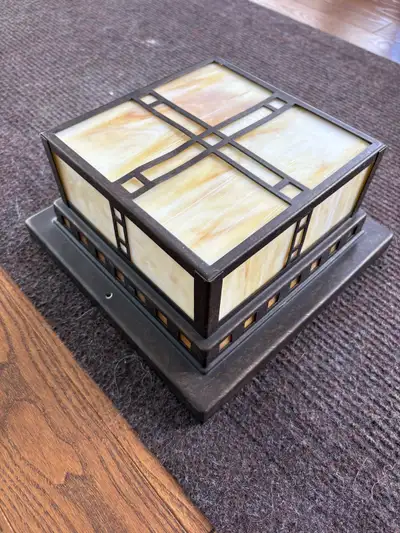 Mosiac-style ceiling light  fixture 10”x10”, View more