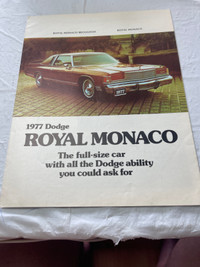 VINTAGE 1977 ROYAL MONACO SALES BROCHURE #M1861