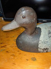 Antique hollow body duck decoy -  Redhead Drake early 1900s