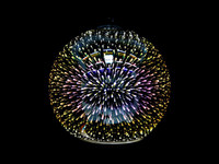 Globe Pendant Light -GalaxyChrome Canopy3D Coloe Effect