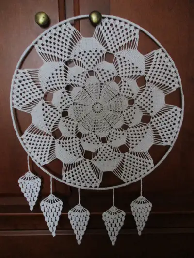 Crocheted doily Dreamcatcher, Wall Hanging, Wall Decor, View more