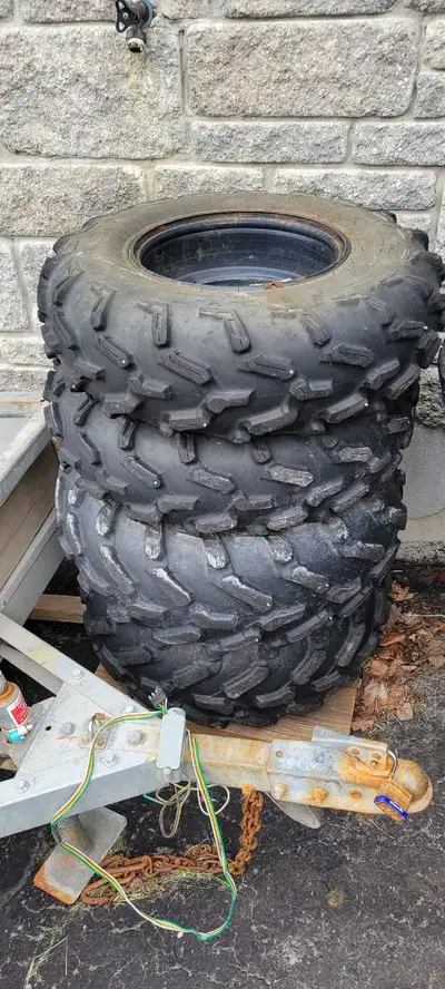 Came off a 2005 Polaris sportman h.o Tires are done weather cracked, tube have slow leaks , mostly s...