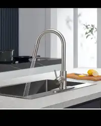 Kitchen Faucets with Pull Down Sprayer, Modern Stainless Steel K