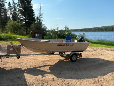 Beautiful fishing boat. New 15hp Suzuki 4stroke fuel injection. Maybe 20 minutes on it. Everything i...