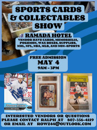 Ramada Sportscard and Collectables Show Sat May 4 