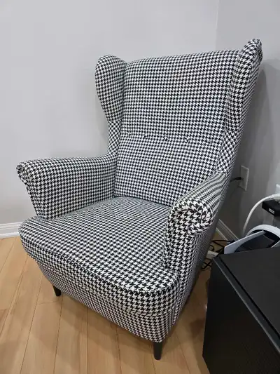 1 Accent Chair - Ikea Strandmon - Checkered Condition: Like New Price: $175 (Ikea selling for $379.0...