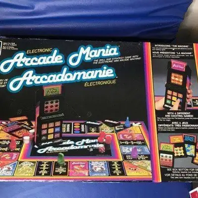 Vintage Electronic Arcade Mania Board Game Milton Bradley 1983 Tested & Working VIEW MY OTHER ADS!!!