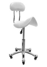 Deluxe Hydraulic Adjustable Height Rolling Saddle Stool - RSSWB2