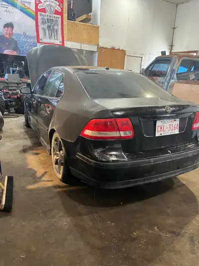 manual 5 speed turbo race car 2005 Saab 9-3 runs and drives needs a bit of work in the suspension Ne...