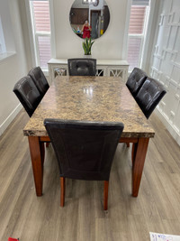 Really marble dining table set