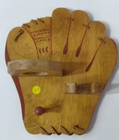 UNIQUE WALL MOUNT WOOD DISPAY - BAT  BALL HOLDER, View more