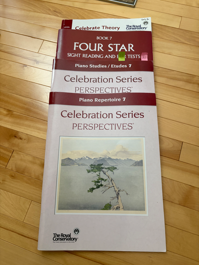 Various piano books for sale. $5 each. Level 7 Celebration Series Perspectives Repertoire 2008 Editi...