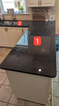 Black granite counter tops