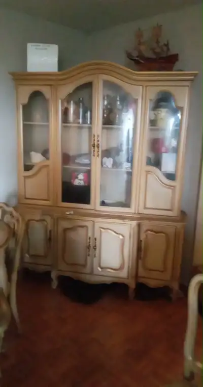 Table, chairs and matching Hutch, View more