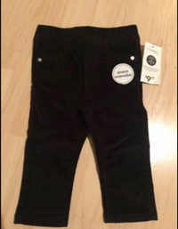 Brand New!! 6-12 Month Black Velvet George Baby Pants