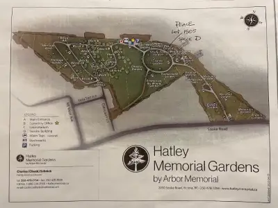 1 (one) cremation plot in Victoria’s lovely Hatley Memorial Gardens. Cremation lot is located in the...