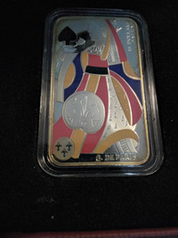 2008 Playing Card Money Coin - Queen of Spades - Silver