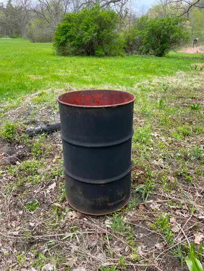 Rustic Black Metal Barrel, View more