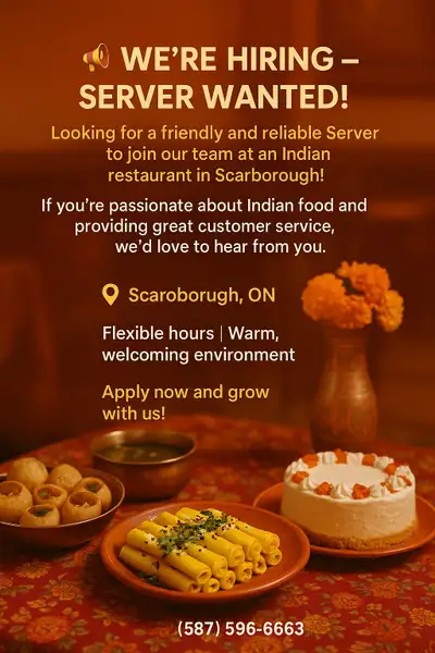 We’re Hiring – Server Wanted! ️ Looking for a friendly and reliable Server to join our team at an In...