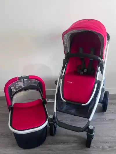 Uppababy Vista Stroller, Toddler seat, Bassinet and Accessories, View more