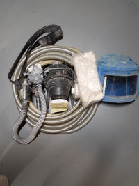 Freshair hood,resp.pump,filters,mask,len's protectors,hose