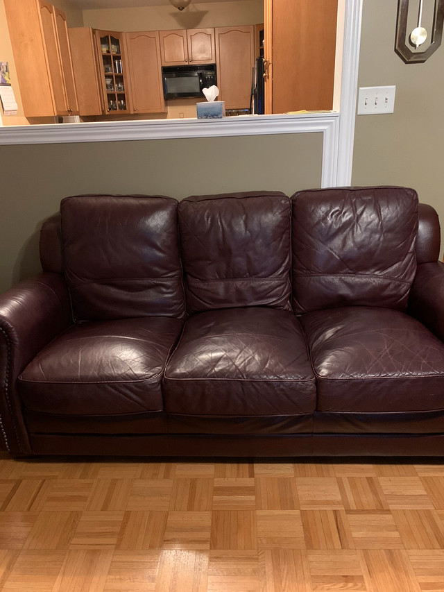 Décor rest, 3 pieces Italian leather living room.  in Couches & Futons in Mississauga / Peel Region