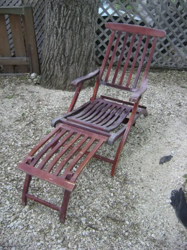 Lawnchair, Classic shipdeck, brass fittings63234779306115121