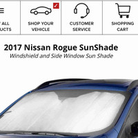2017 Nissan Rogue Sunshade