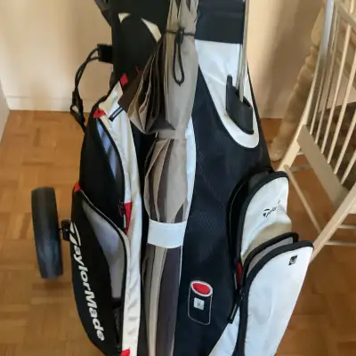 Golf cart and bag for sale, View more