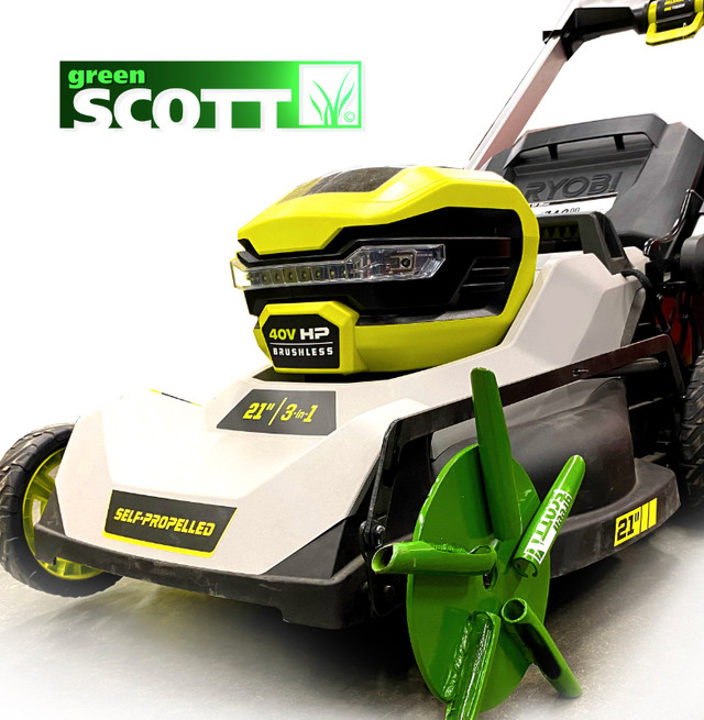 Lawnmower AERATION WHEEL! Genius... Lawnmowers & Leaf Blowers