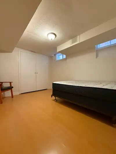 A very clean and quiet detached house has one large private bedroom in the basement for rent Availab...