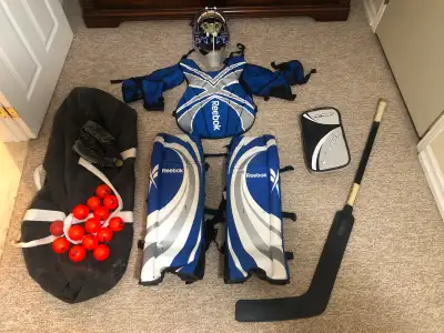 Goalie Equipment for ball/street hockey - full set, size large, View more