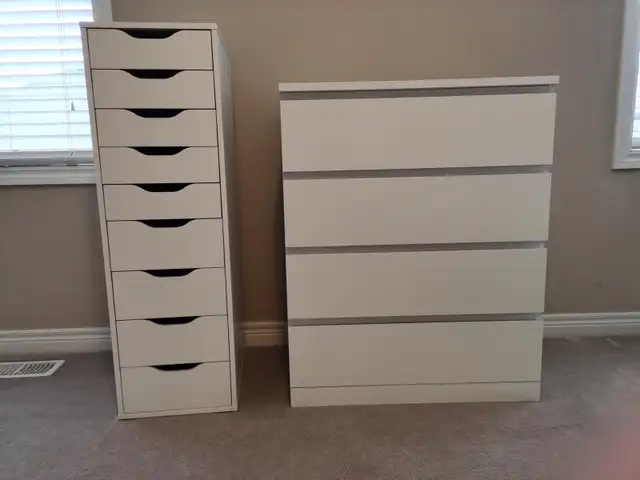 •	Ikea 9-Drawer White Cabinet in Bookcases & Shelving Units in Oshawa / Durham Region - Image 3