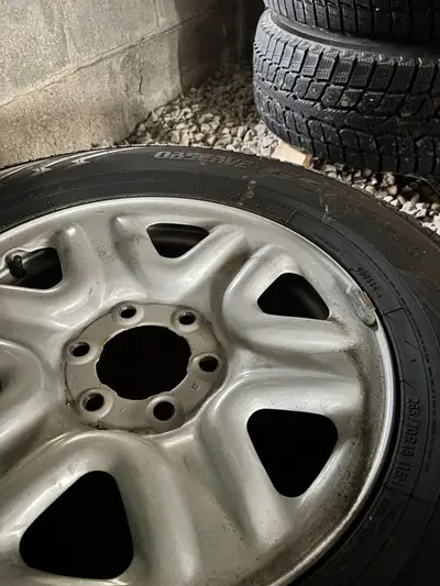 Brand new Toyota Tundra tires, 265/70R18 Had the tires mounted on steel rims but traded the truck fo...