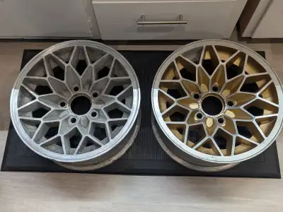 79-81 Pontiac Firebird Trans Am Bandit Snowflake Wheels Rims 15x7 4.25 Backspace, Original OEM GM Ca...