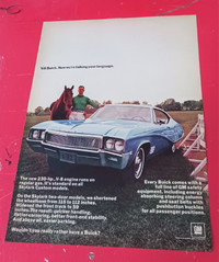 ORIGINAL 1968 BUICK SYLARK 11X14 VINTAGE CAR AD - ANNONCE