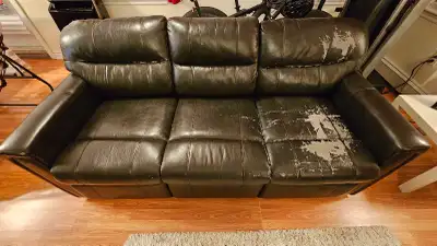 Leather Reclining Sofa, View more