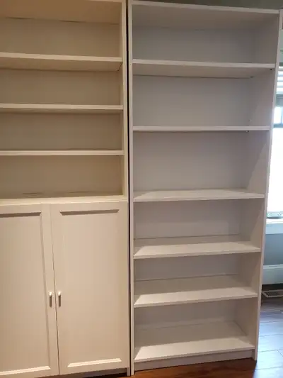 The right IKEA white bookcase from a smoke free and pet free home for 30. Size Height 202 cm Width 8...