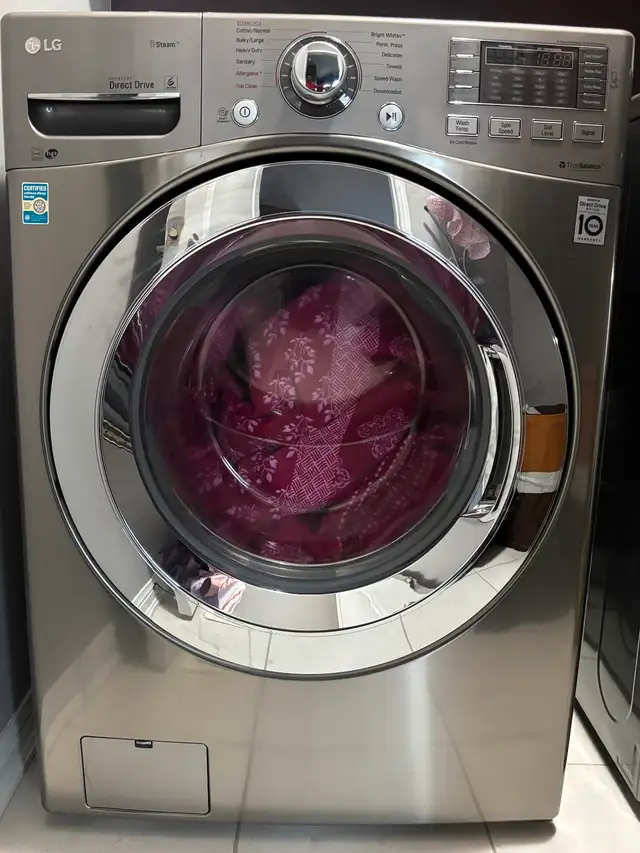 LG Front Load Washer & Dryer Set – Stainless Steel62863272822146122