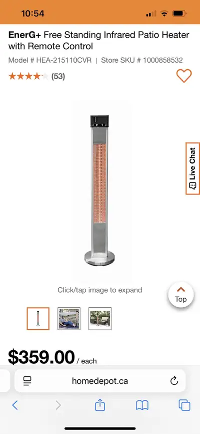 BNIB infrared patio heater, View more